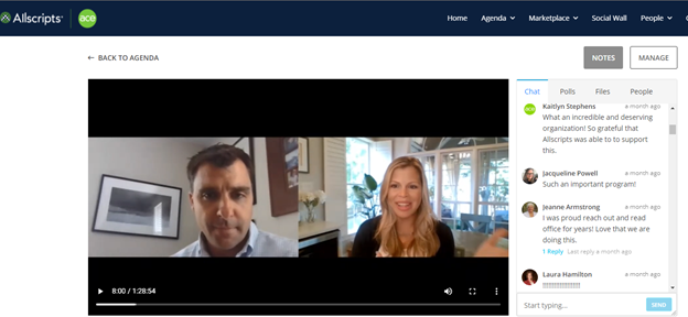 Allscripts virtual conference with special guest, Brian Gallagher.